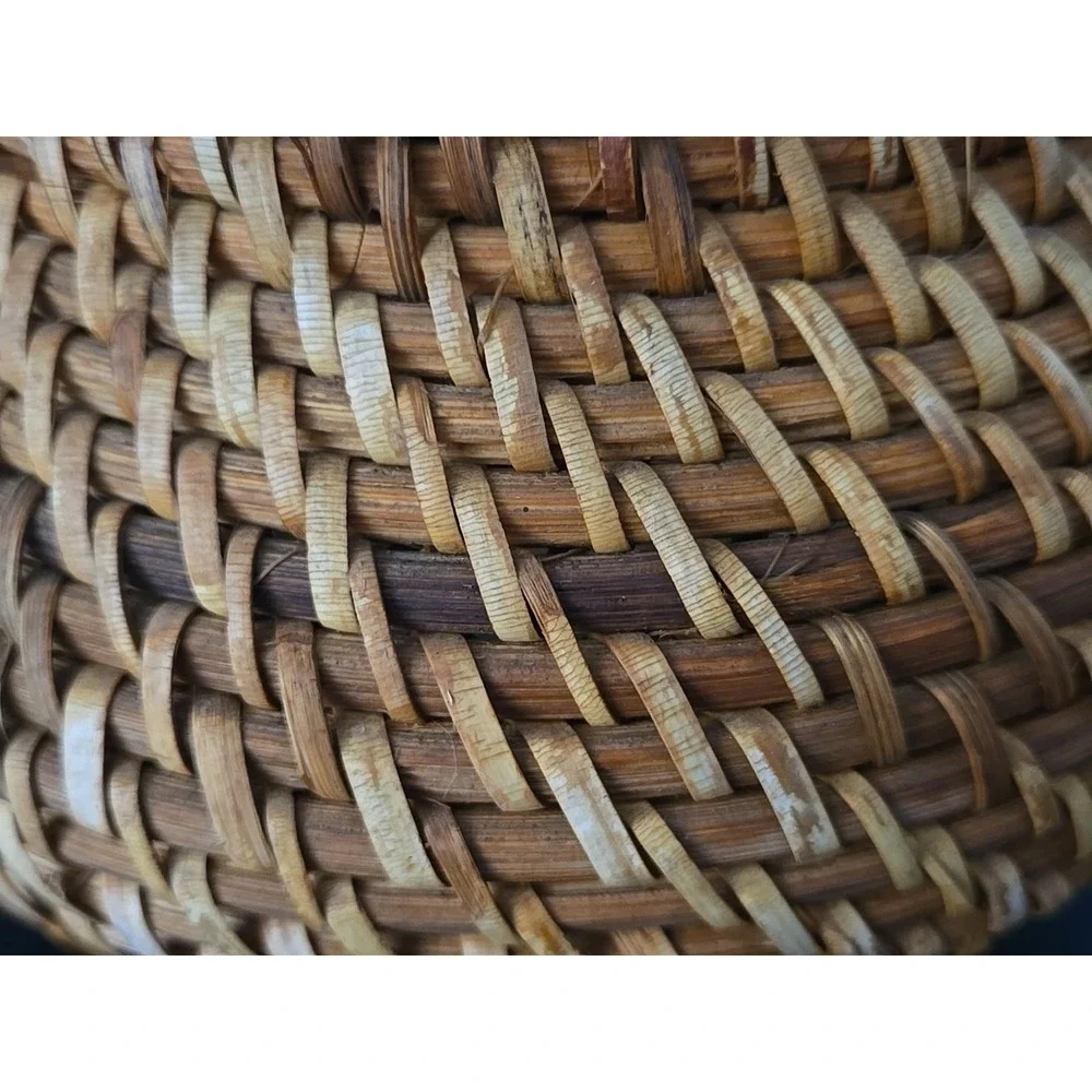 Vintage Wicker Woven Vase Boho Baskets Home Decor Tight Weave‎ For Dry Flower